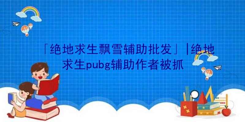 「绝地求生飘雪辅助批发」|绝地求生pubg辅助作者被抓